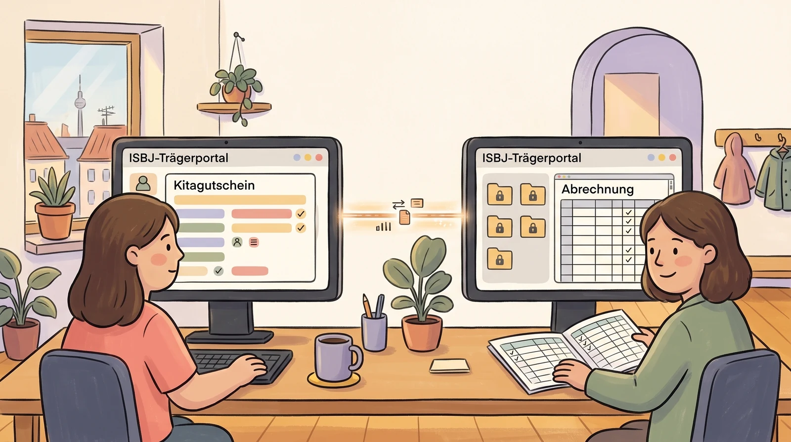 Illustration des Träger-Reportings in Berlin