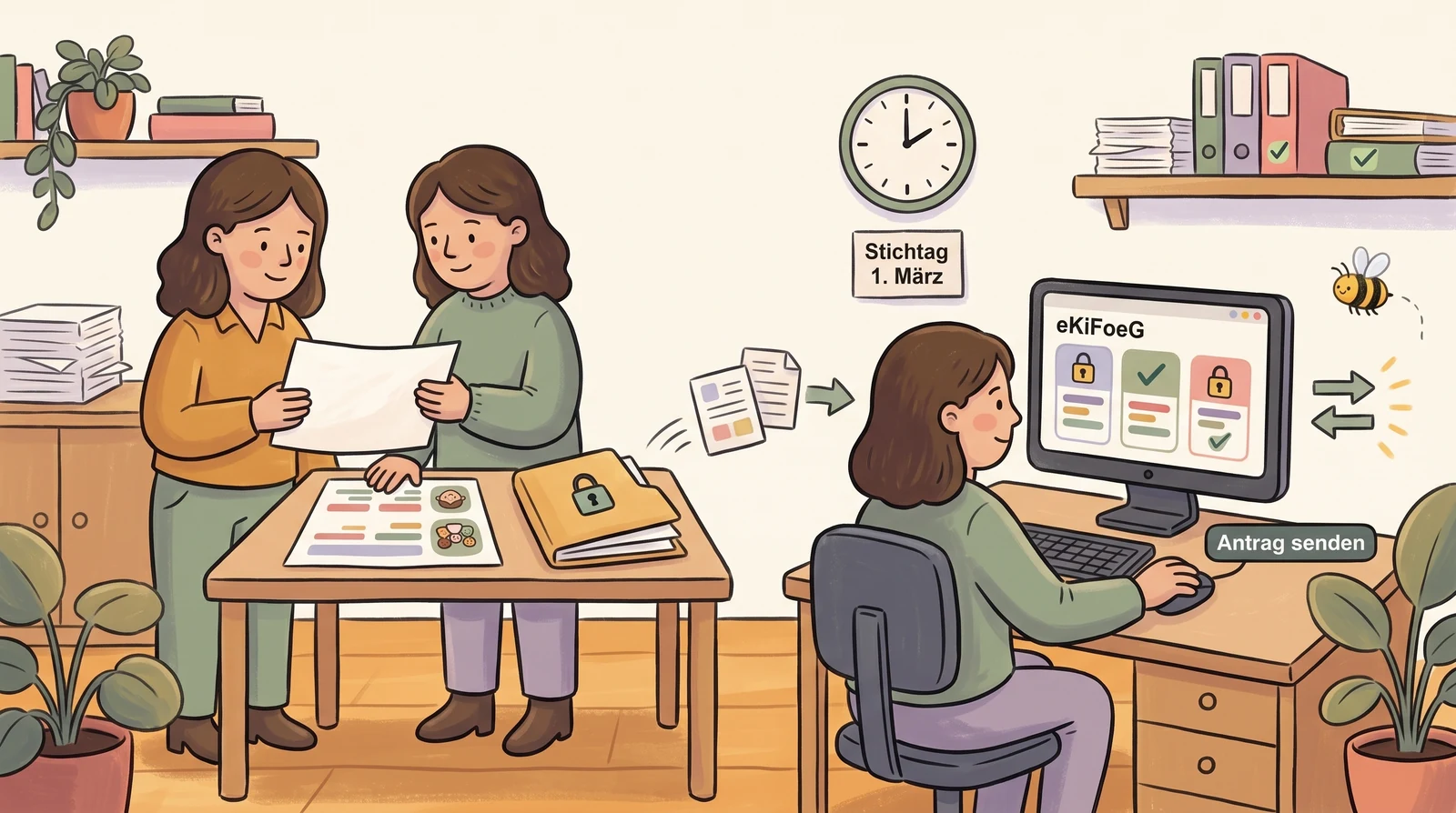 Illustration des Träger-Reportings in Hessen
