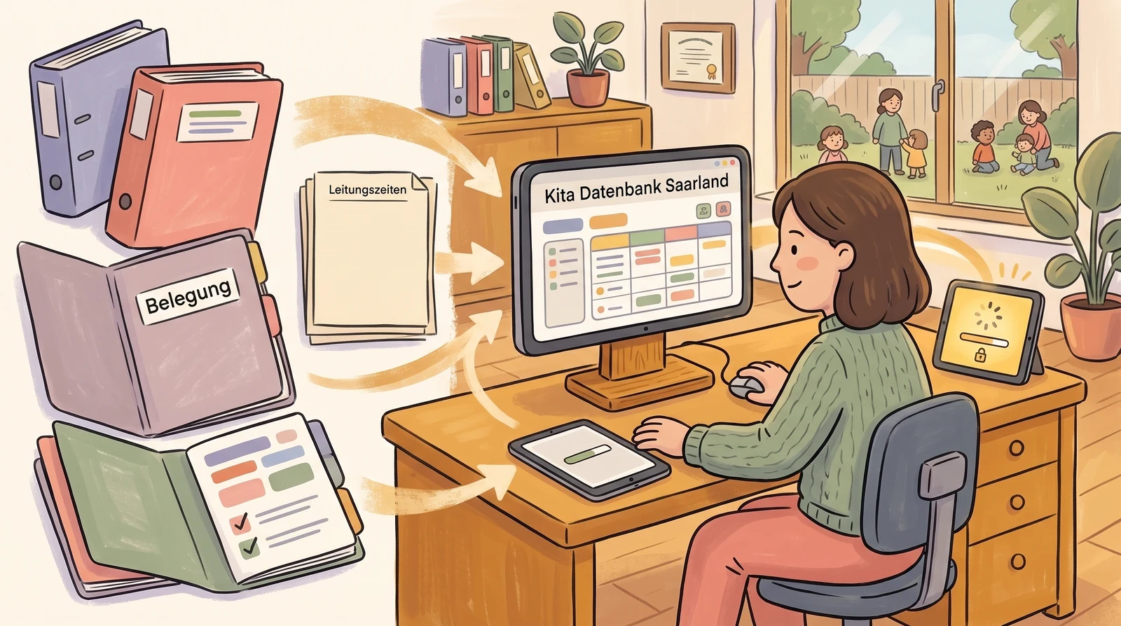 Illustration des Träger-Reportings in Saarland