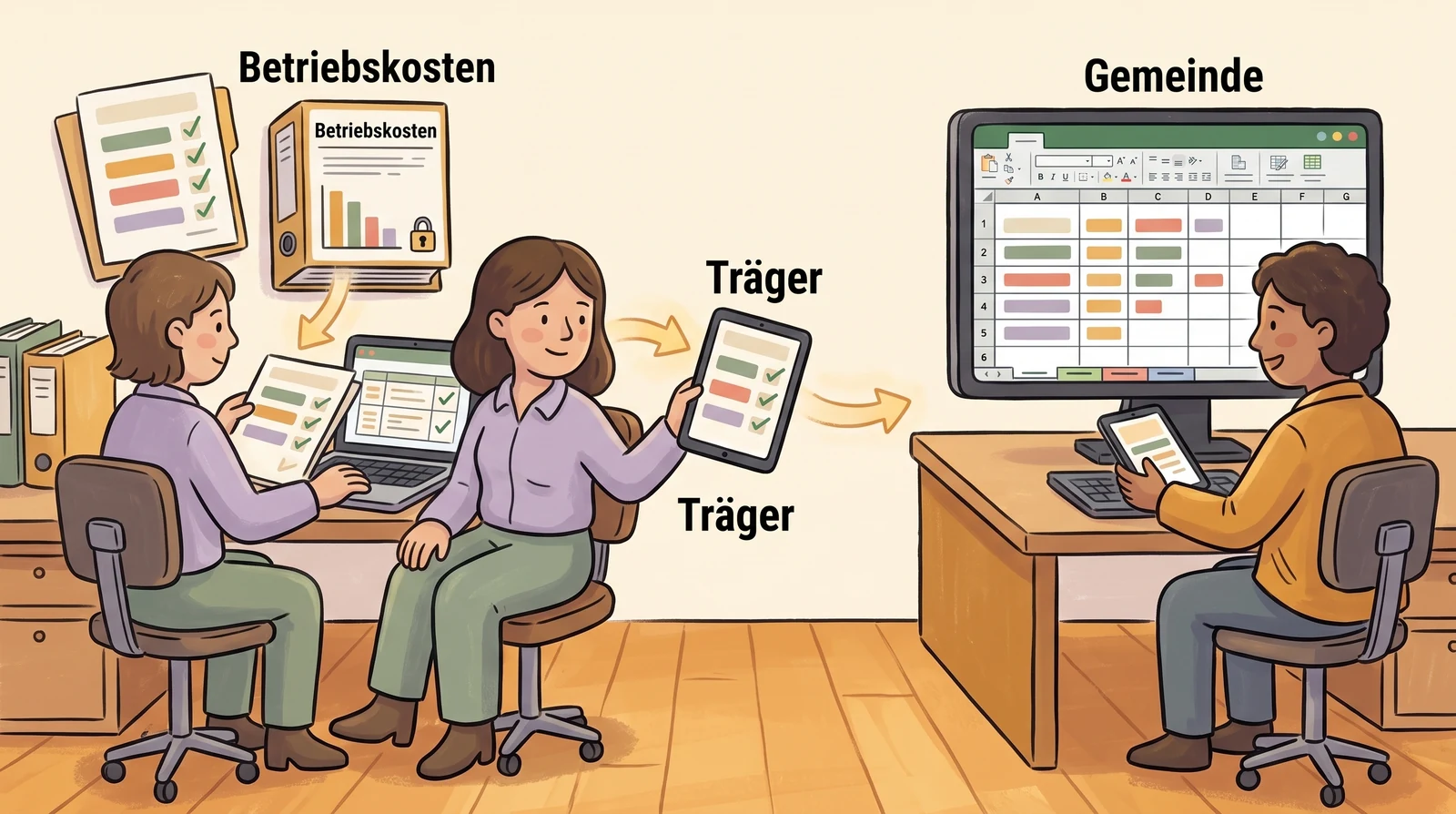 Illustration des Träger-Reportings in Thüringen